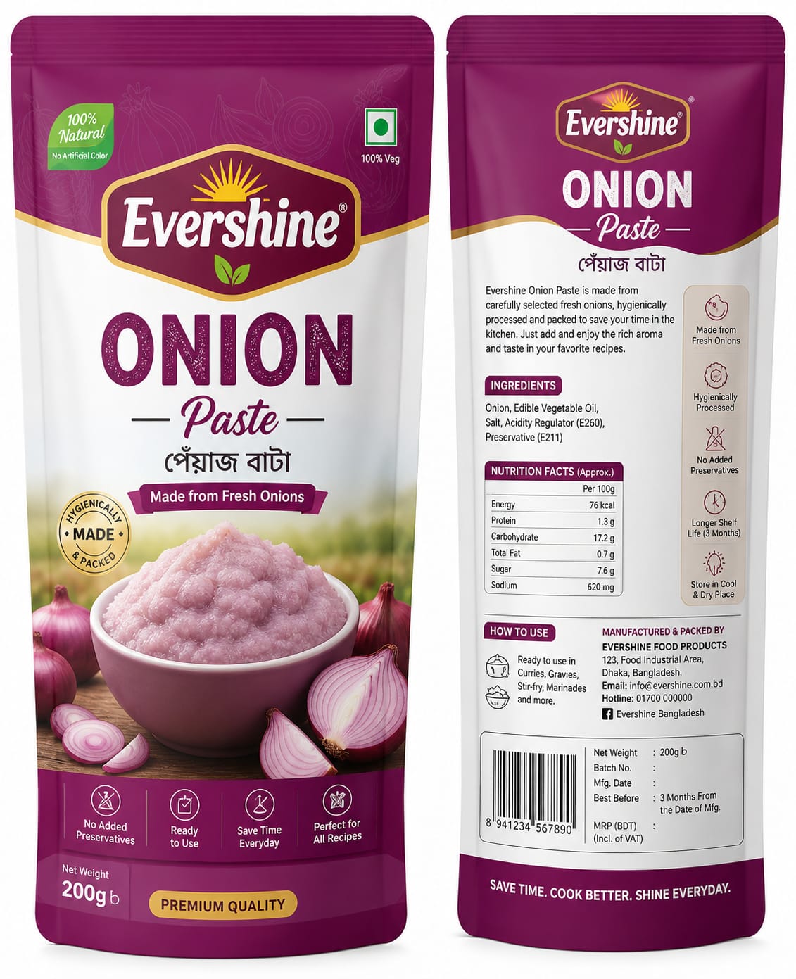 Evershine Onion Paste Pouch